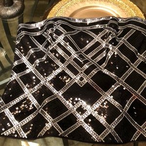 Black sequined bustier